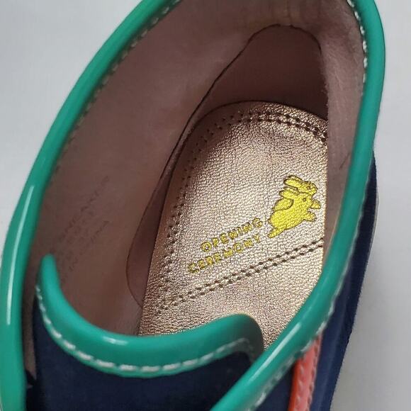 Opening Ceremony Grunge Lace Up Sneakers Canvas Booties Color Block Size EU 37 - Picture 5 of 12